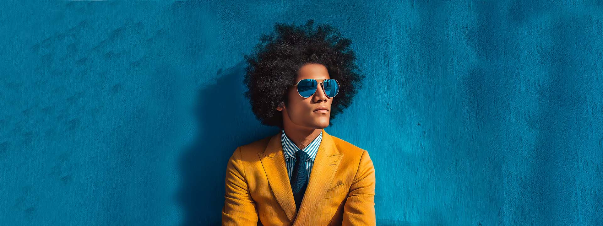 Hombre Afro con lentes de sol